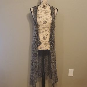 Long knit vest
